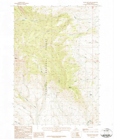 United States Geological Survey Heart Mountain, ID (1987, 24000-Scale) digital map