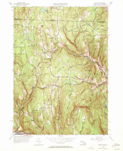 United States Geological Survey Heath, MA-VT (1961, 24000-Scale) digital map