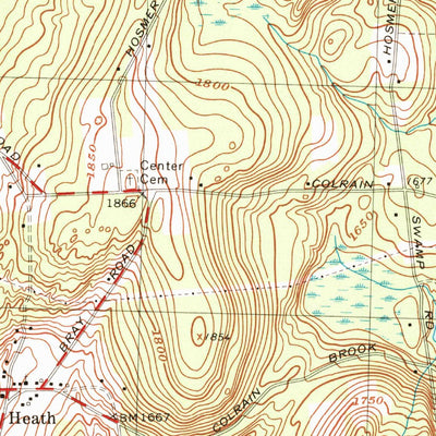 United States Geological Survey Heath, MA-VT (1974, 25000-Scale) digital map