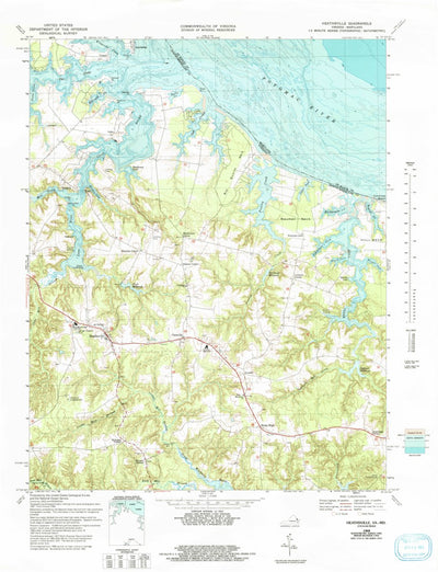 United States Geological Survey Heathsville, VA-MD (1968, 24000-Scale) digital map