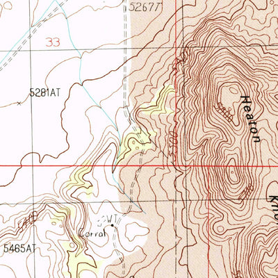 United States Geological Survey Heaton Knolls, AZ (1988, 24000-Scale) digital map