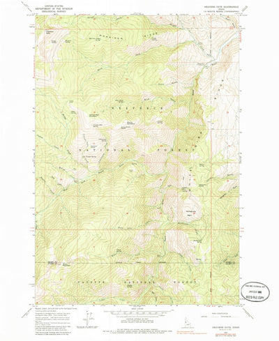 United States Geological Survey Heavens Gate, ID (1964, 24000-Scale) digital map