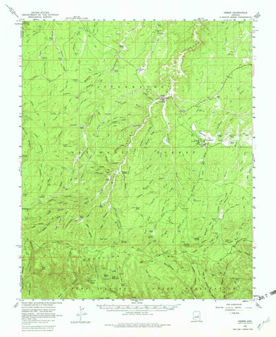 United States Geological Survey Heber, AZ (1961, 62500-Scale) digital map