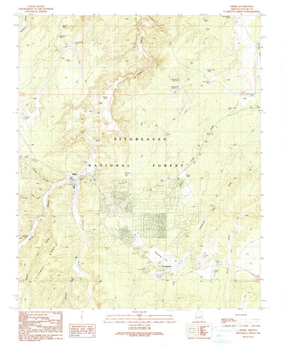 United States Geological Survey Heber, AZ (1990, 24000-Scale) digital map