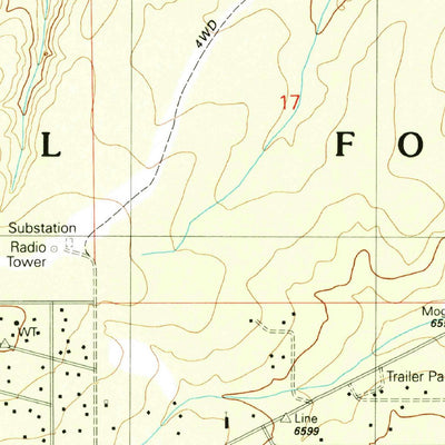United States Geological Survey Heber, AZ (1990, 24000-Scale) digital map