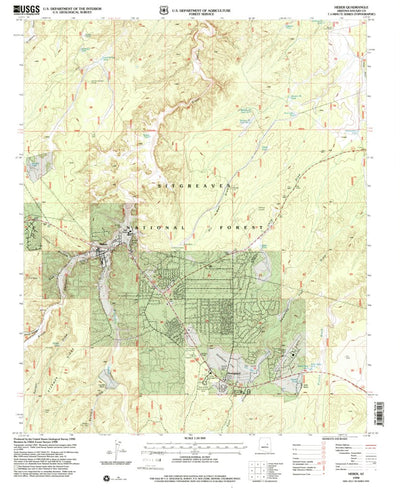United States Geological Survey Heber, AZ (1998, 24000-Scale) digital map