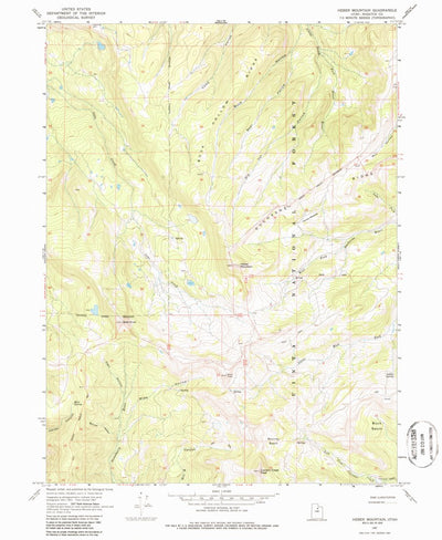 United States Geological Survey Heber Mountain, UT (1967, 24000-Scale) digital map