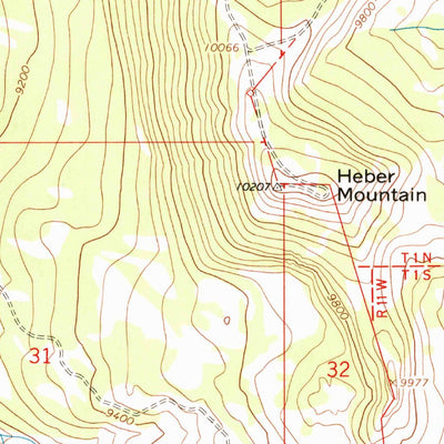 United States Geological Survey Heber Mountain, UT (1967, 24000-Scale) digital map