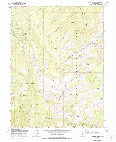 United States Geological Survey Heber Mountain, UT (1993, 24000-Scale) digital map