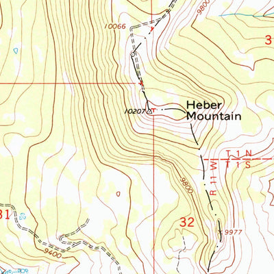 United States Geological Survey Heber Mountain, UT (1993, 24000-Scale) digital map
