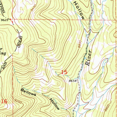 United States Geological Survey Heber Mountain, UT (1993, 24000-Scale) digital map