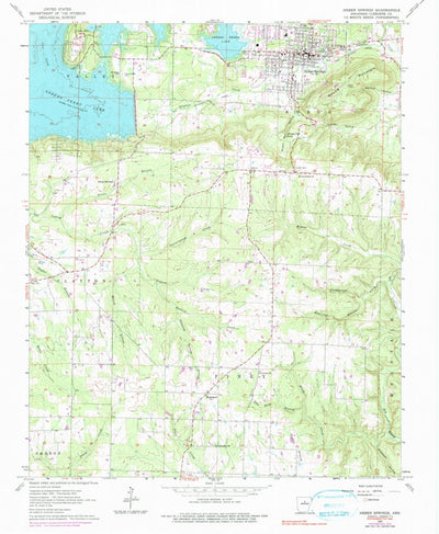 United States Geological Survey Heber Springs, AR (1963, 24000-Scale) digital map
