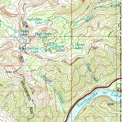 United States Geological Survey Hebgen Lake, MT-ID-WY (1993, 100000-Scale) digital map