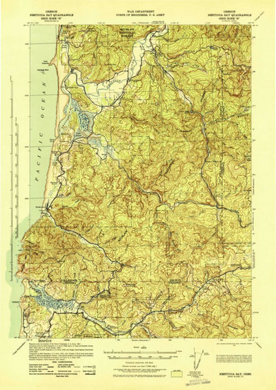United States Geological Survey Hebo, OR (1942, 62500-Scale) digital map