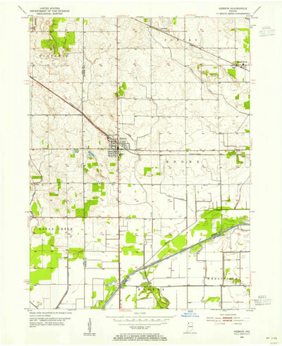 United States Geological Survey Hebron, IN (1953, 24000-Scale) digital map