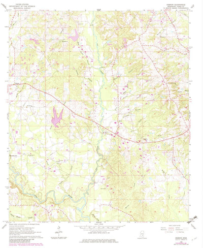United States Geological Survey Hebron, MS (1965, 24000-Scale) digital map