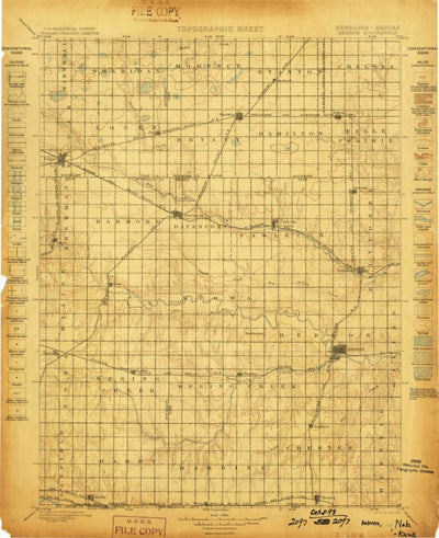 United States Geological Survey Hebron, NE-KS (1898, 125000-Scale) digital map
