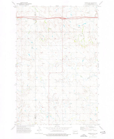 United States Geological Survey Hebron SE, ND (1973, 24000-Scale) digital map