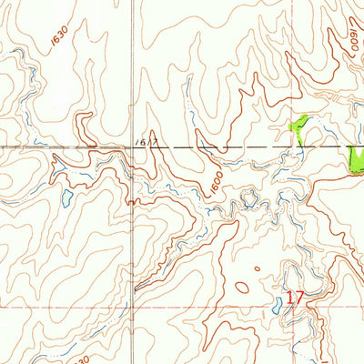 United States Geological Survey Hebron SW, NE-KS (1960, 24000-Scale) digital map