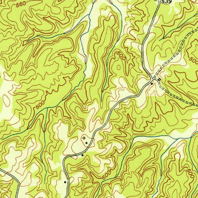 United States Geological Survey Hebron, TN (1951, 24000-Scale) digital map