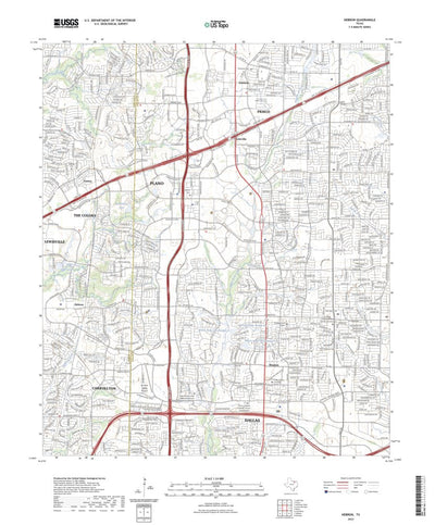 United States Geological Survey Hebron, TX (2023, 24000-Scale) digital map