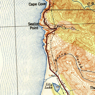 United States Geological Survey Heceta Head, OR (1942, 62500-Scale) digital map