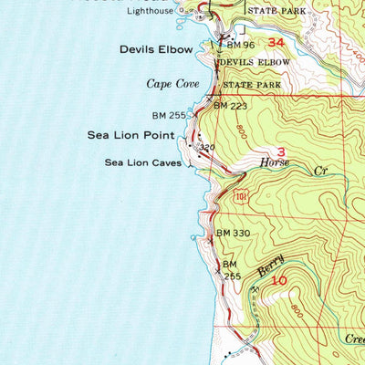United States Geological Survey Heceta Head, OR (1956, 62500-Scale) digital map