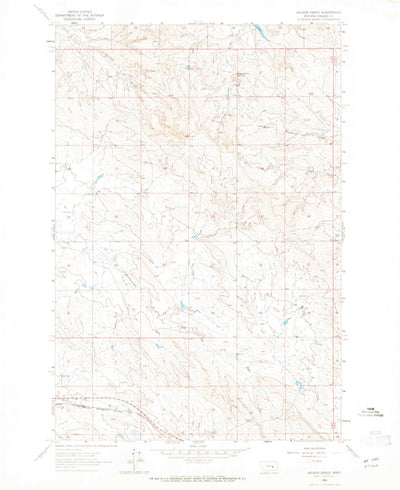 United States Geological Survey Hecker Ranch, MT (1963, 24000-Scale) digital map