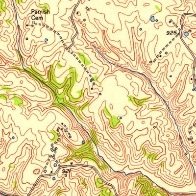 United States Geological Survey Hedges, KY (1952, 24000-Scale) digital map
