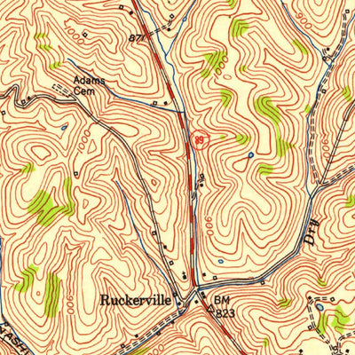 United States Geological Survey Hedges, KY (1952, 24000-Scale) digital map