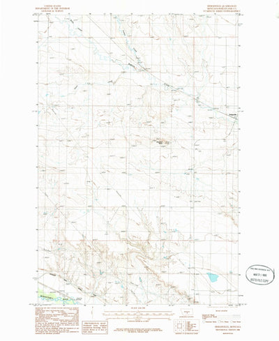 United States Geological Survey Hedgesville, MT (1986, 24000-Scale) digital map