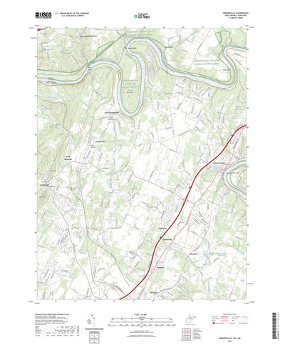 United States Geological Survey Hedgesville, WV (2023, 24000-Scale) digital map