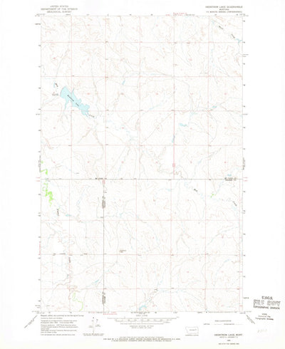United States Geological Survey Hedstrom Lake, MT (1965, 24000-Scale) digital map