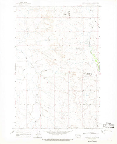 United States Geological Survey Hedstrom Lake NW, MT (1965, 24000-Scale) digital map