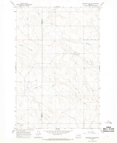 United States Geological Survey Hedstrom Lake SE, MT (1965, 24000-Scale) digital map