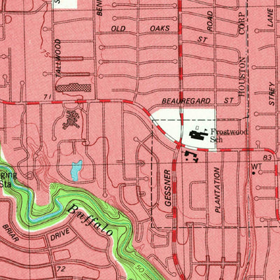 United States Geological Survey Hedwig Village, TX (1982, 24000-Scale) digital map