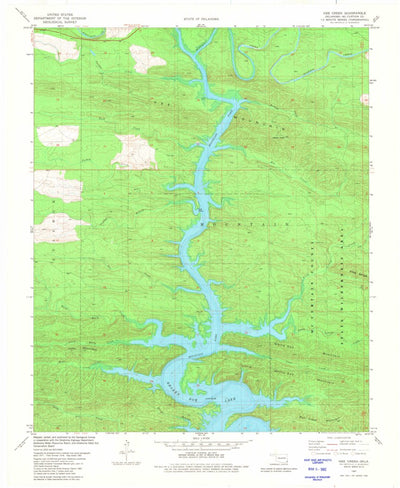 United States Geological Survey Hee Creek, OK (1981, 24000-Scale) digital map