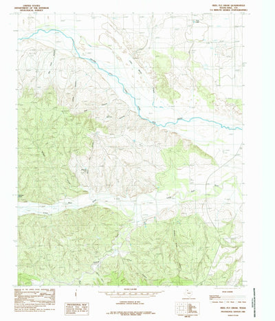 United States Geological Survey Heel Fly Draw, TX (1985, 24000-Scale) digital map
