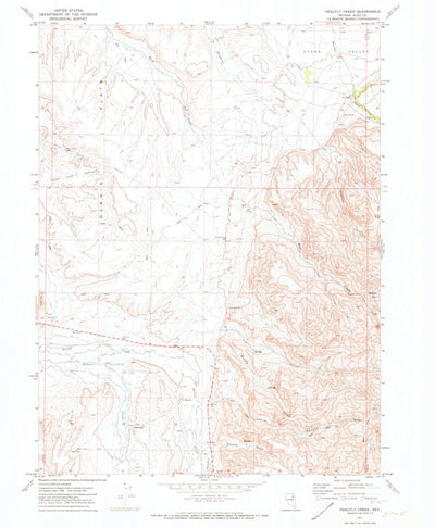 United States Geological Survey Heelfly Creek, NV (1971, 24000-Scale) digital map