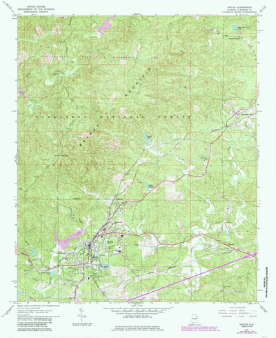 United States Geological Survey Heflin, AL (1967, 24000-Scale) digital map