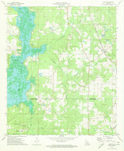 United States Geological Survey Heflin, LA (1972, 24000-Scale) digital map