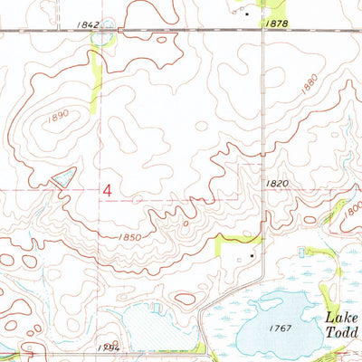 United States Geological Survey Heggs Lake, SD (1973, 24000-Scale) digital map