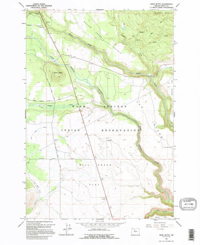 United States Geological Survey Hehe Butte, OR (1962, 24000-Scale) digital map