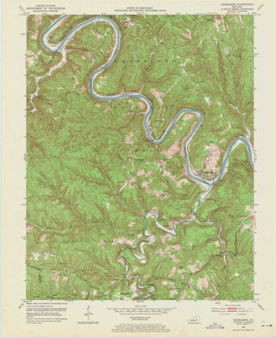 United States Geological Survey Heidelberg, KY (1952, 24000-Scale) digital map