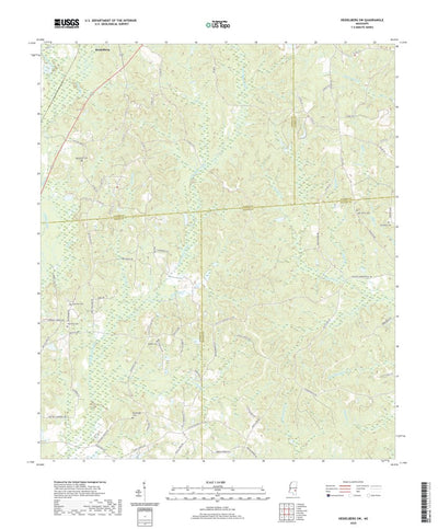 United States Geological Survey Heidelberg SW, MS (2020, 24000-Scale) digital map
