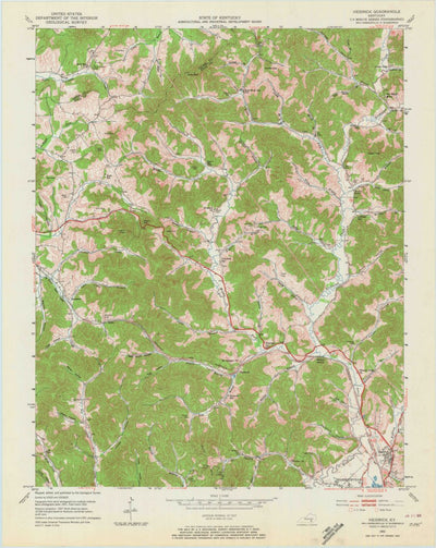 United States Geological Survey Heidrick, KY (1952, 24000-Scale) digital map