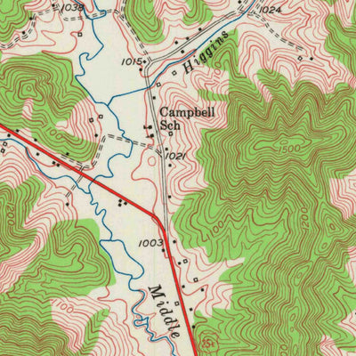 United States Geological Survey Heidrick, KY (1952, 24000-Scale) digital map