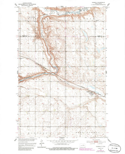 United States Geological Survey Heimdal, ND (1951, 24000-Scale) digital map