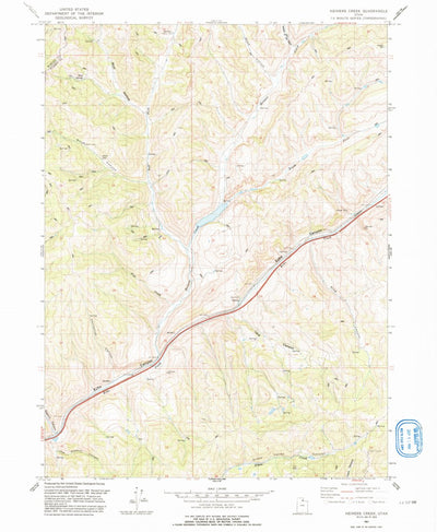 United States Geological Survey Heiners Creek, UT (1991, 24000-Scale) digital map