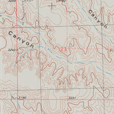 United States Geological Survey Heinzelman Canyon, KS (1976, 24000-Scale) digital map